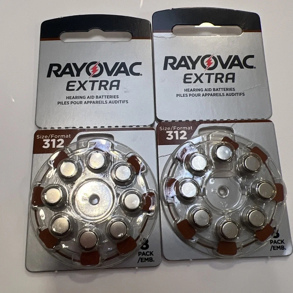 Rayovac Extra‎ Advanced Hearing Aid Battery Size 312 (2 Packs)